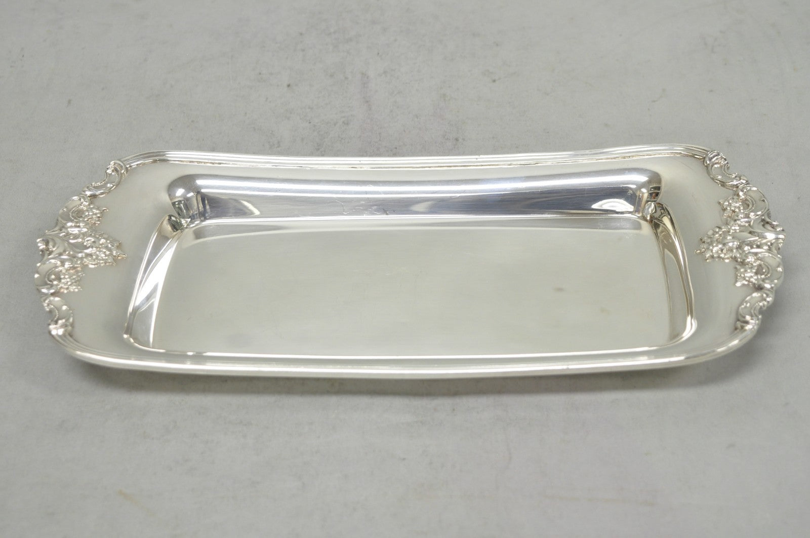 Vintage Baroque by Wallace 210 Silver Plated Narrow Trinket Dish Serving Tray