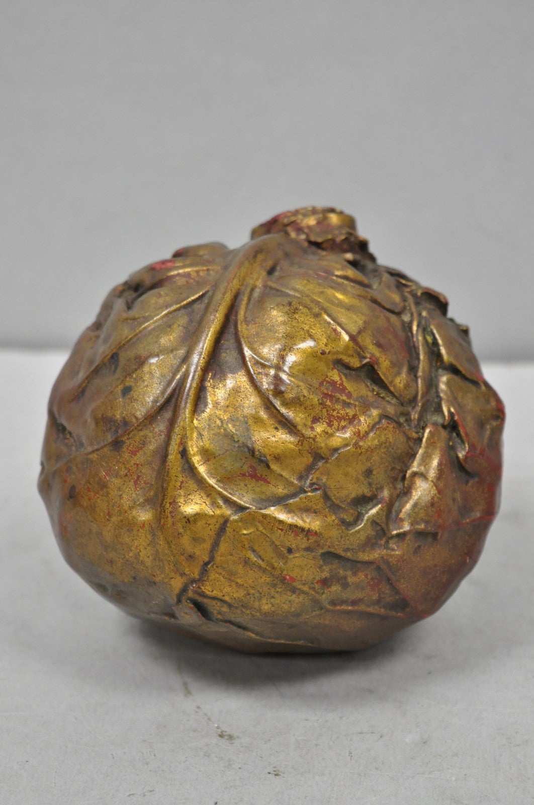 Vintage Dorothy Draper Style Fold Formed Resin Artisan Crafted Cabbage Sculpture