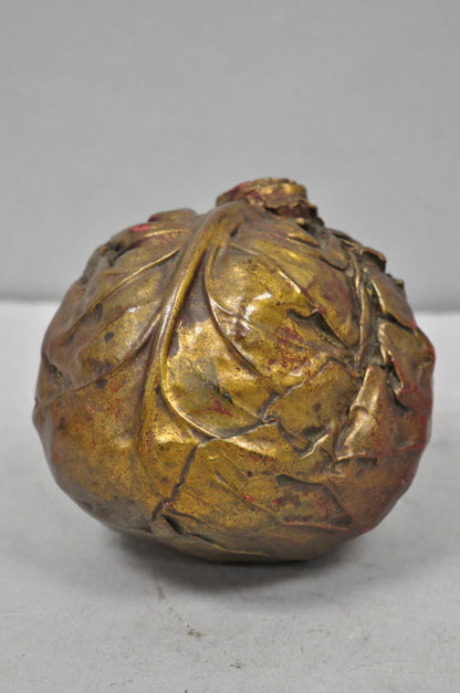 Vintage Dorothy Draper Style Fold Formed Resin Artisan Crafted Cabbage Sculpture