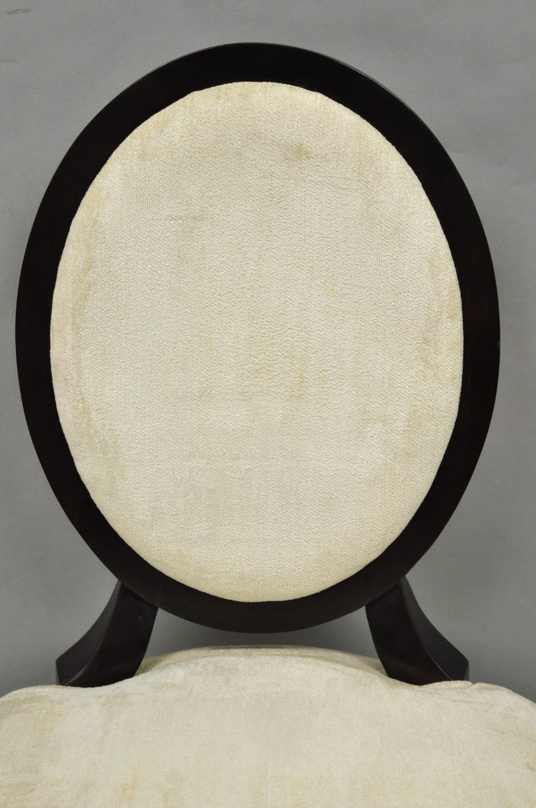 Barbara Barry for Baker Oval X-Back Mahogany Stain Dining Chairs - Set of 6