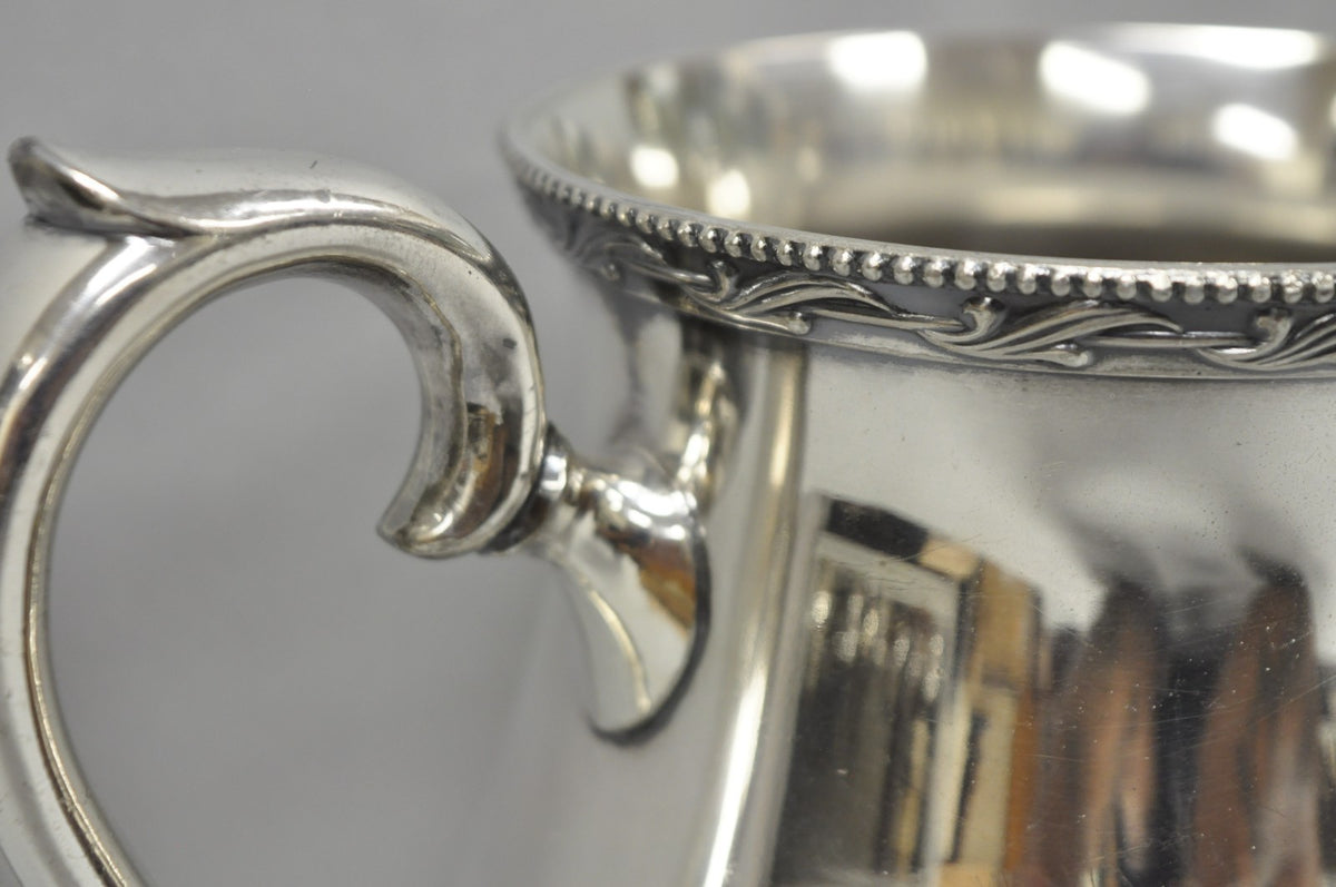 Vintage N.S. Co Victorian Bulbous Silver Plated Lemonade Beverage Water Pitcher