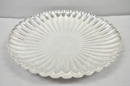 Reed & Barton 1853 Modern Silver Plated Scalloped 14" Round Dish Serving Platter