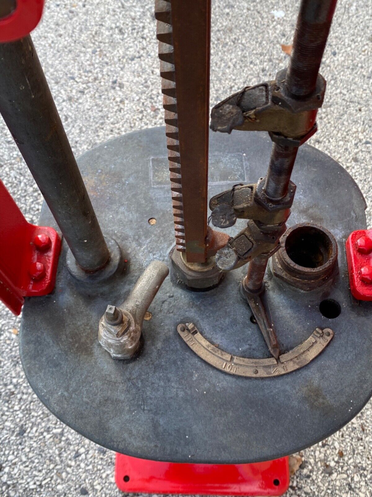 Antique Gilbert & Barker Red Self Measuring Type 208 Vintage Curbside Gas Pump