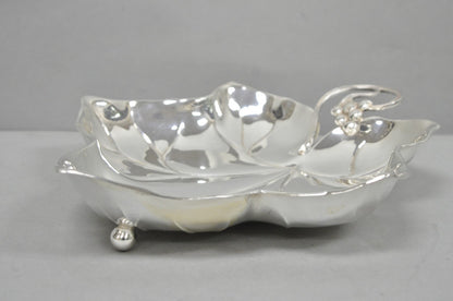 Vintage WMF Germany Large Silver Plated Maple Leaf 12" Trinket Candy Dish Bowl