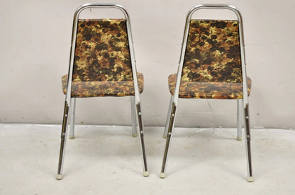 Vintage Children's Small Mid Century Tubular Metal Kitchen Side Chairs - A Pair
