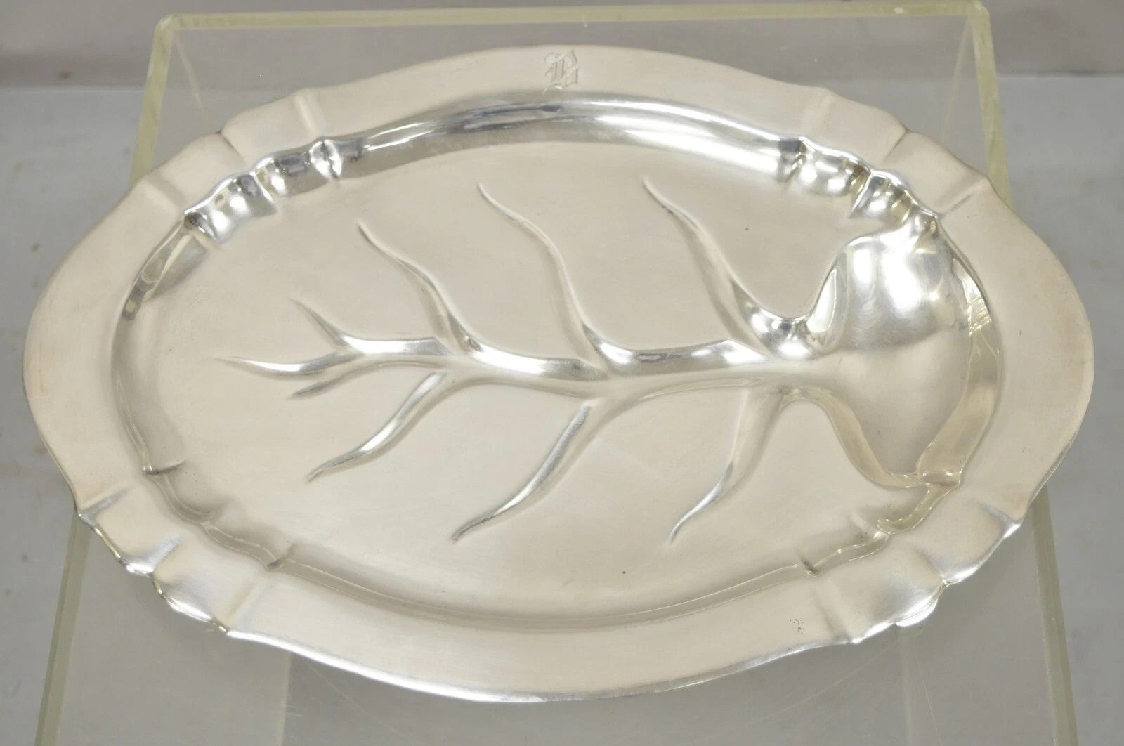 Reed & Barton Chesterfield Silver Plated Meat Cutlery Serving Platter Tray