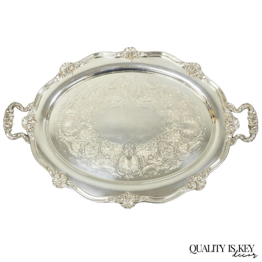 Vintage Reed & Barton 05600 Regent Victorian Silver Plated Serving Platter Tray