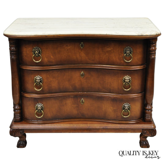 Pulaski Sagamore Hill Victorian Cherry Wood Marble Top Commode Nightstand Chest