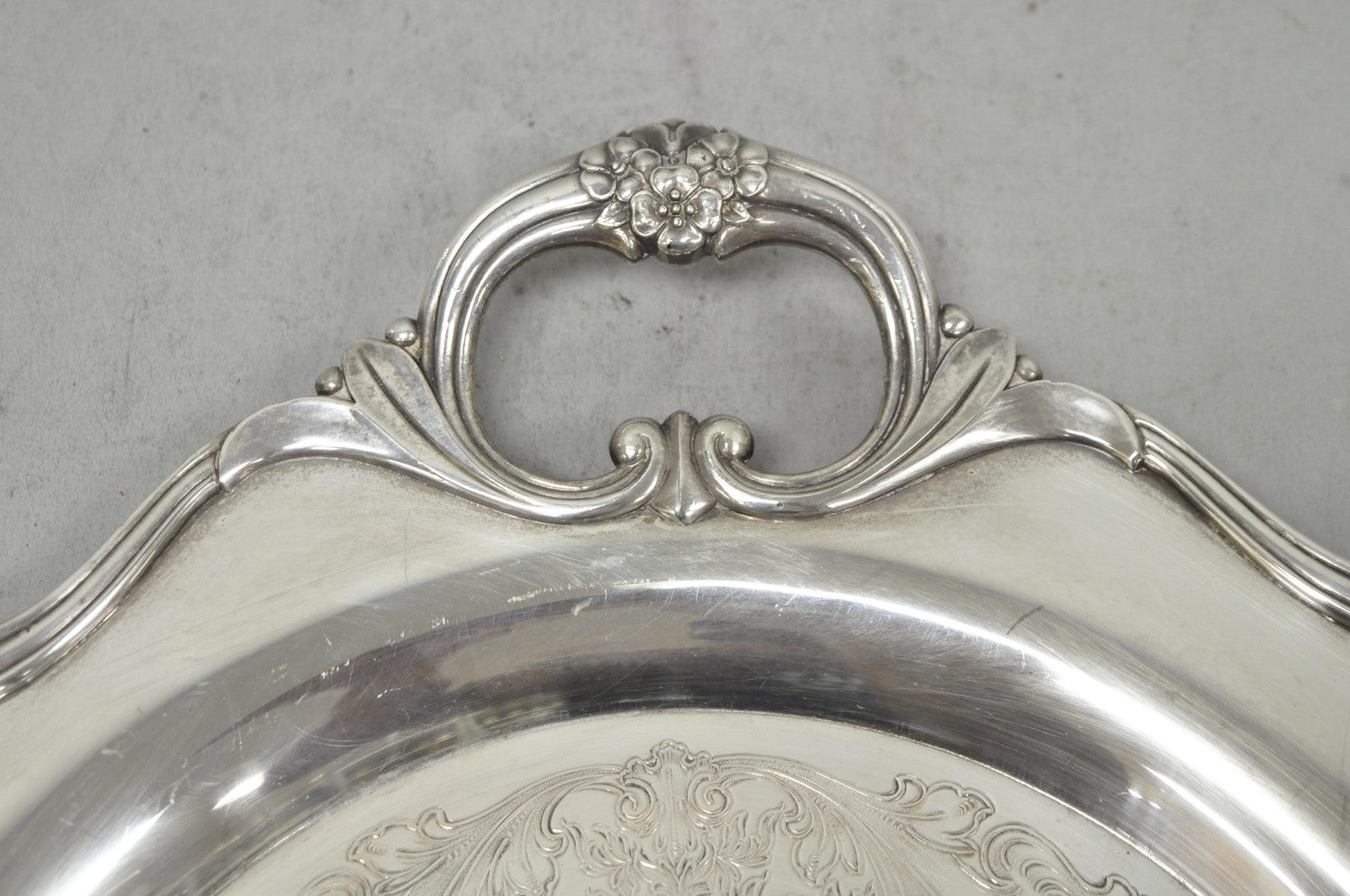 1847 Rogers Bros Eternally Yours Silver Plated Oval Serving Platter Butlers Tray