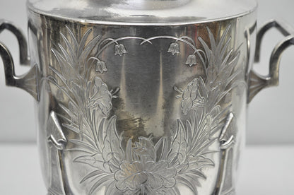 Antique Victorian Silver Plated Floral Engraved Coffee Samovar by Lucius Hart