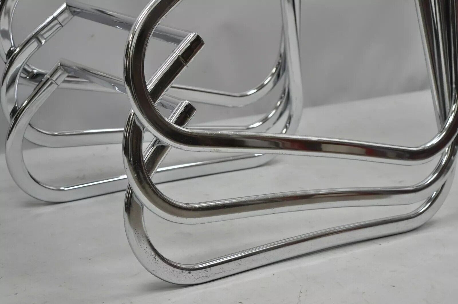 Vintage John Behringer Stendig Chrome Modern Prometheus Bar Stools - Set of 3