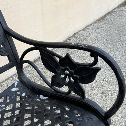 Contemporary Art Nouveau Style Cast Aluminum Garden Patio Garden Bench Loveseat
