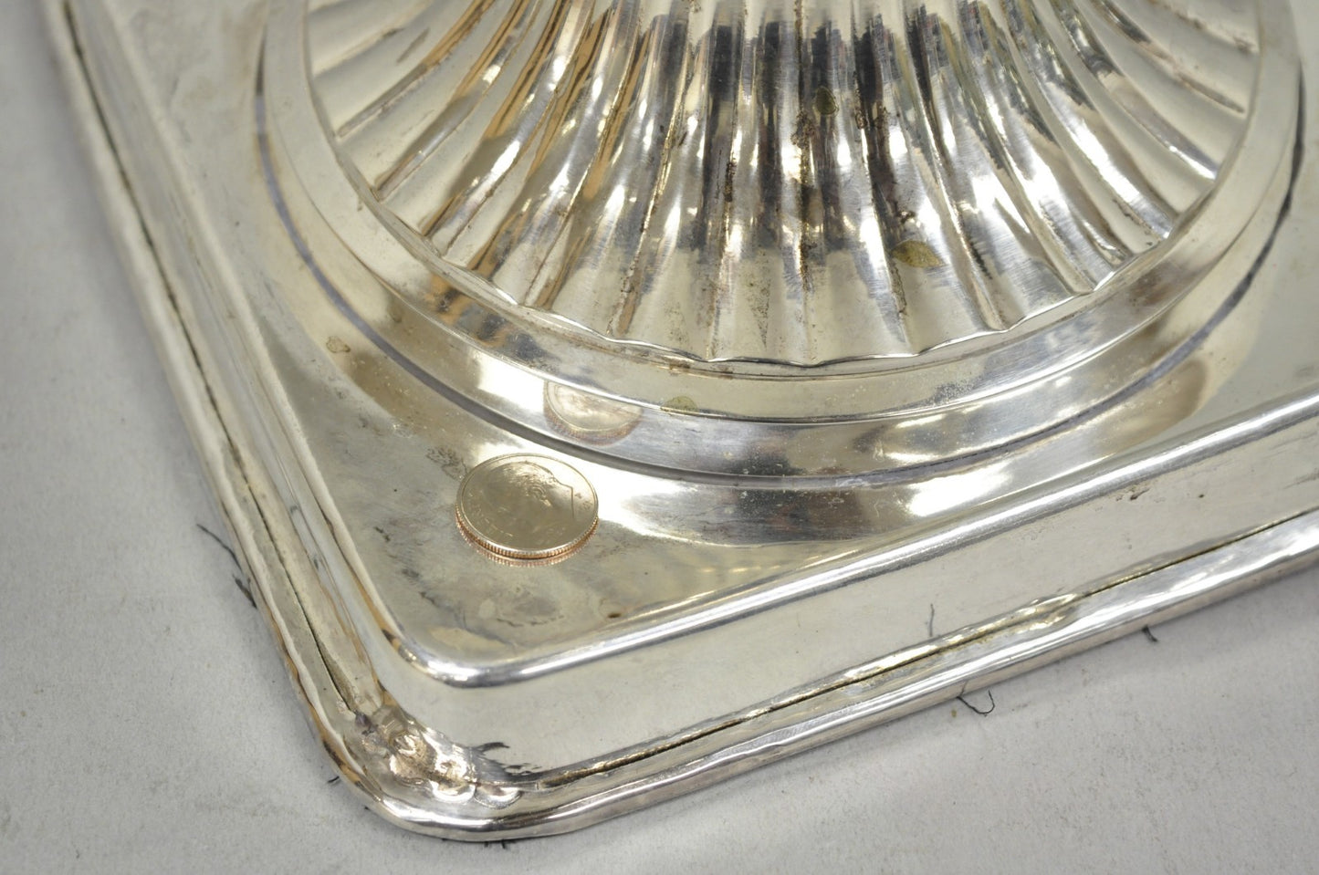 Regency Style Silver Plated Scalloped Pedestal Punch Bowl Champagne Ice Bucket