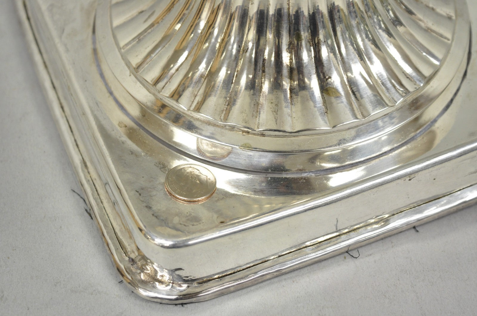 Regency Style Silver Plated Scalloped Pedestal Punch Bowl Champagne Ice Bucket