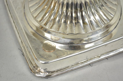 Regency Style Silver Plated Scalloped Pedestal Punch Bowl Champagne Ice Bucket