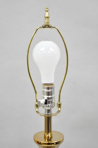 Contemporary Modern Sculptural Gold Metal & Gray Porcelain Ceramic Table Lamp