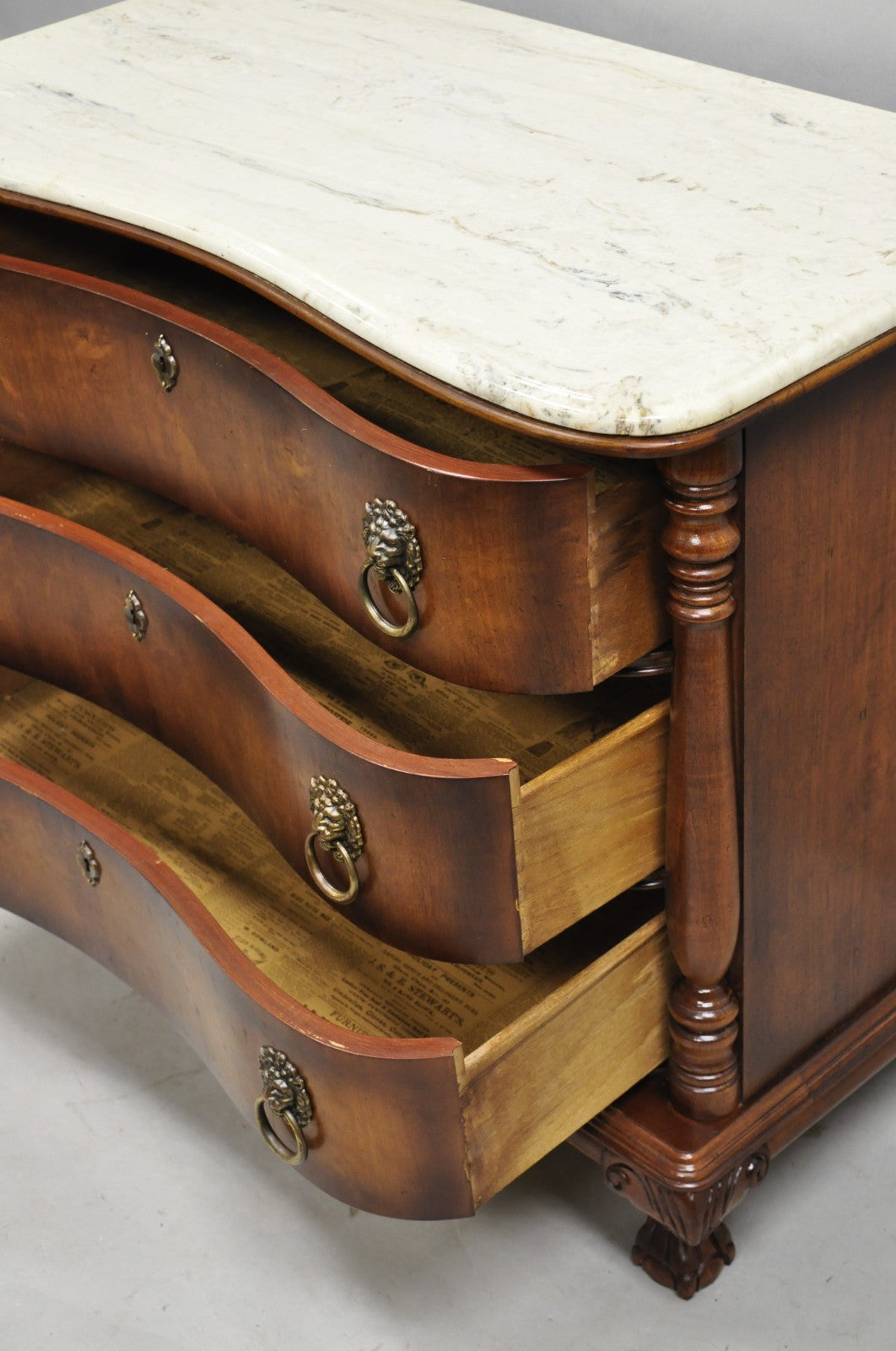 Pulaski Sagamore Hill Victorian Cherry Wood Marble Top Commode Nightstand Chest