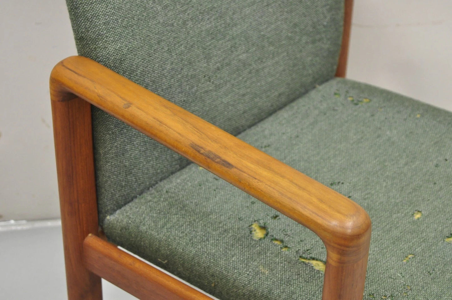 Vintage Schou Andersen Mobelfabrik Mid Century Danish Modern Teak Wood Arm Chair