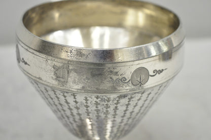 Antique Meriden English Victorian Silver Plated Goblet Cup w/ "H" Monogram