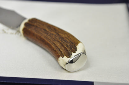 Scully & Scully Arts & Crafts Natural Staghorn Handle Steak Knives - Set of 6