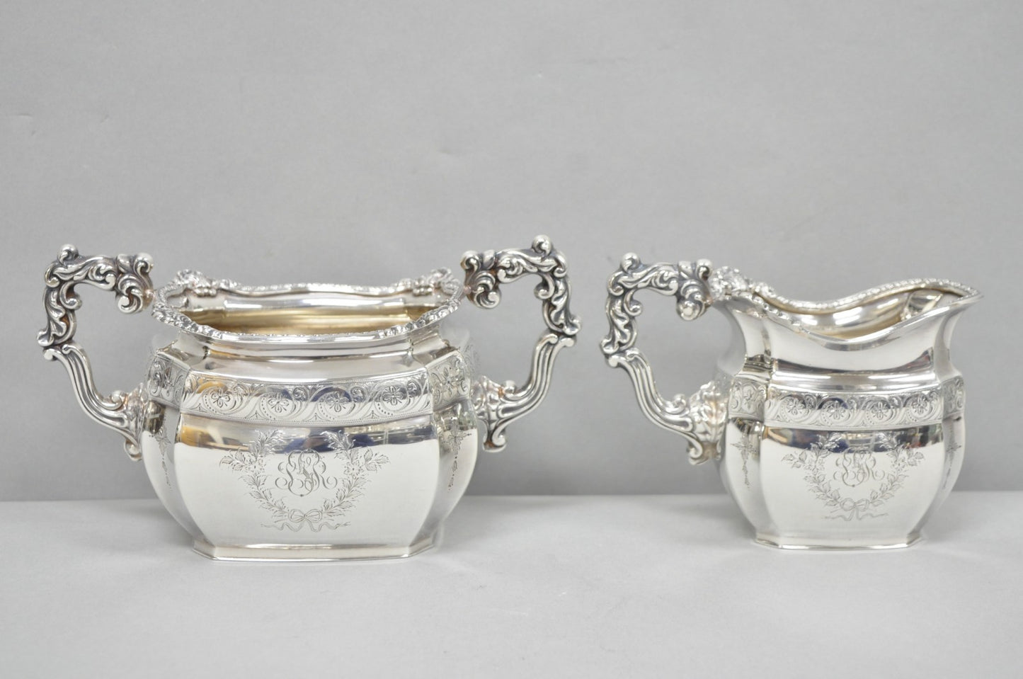 Antique Bailey Banks & Biddle English Edwardian Silver Plated Tea Set - 4 Pcs