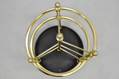 Sarreid LTD Victorian Style Polished Brass Cast Iron Spiral Umbrella Cane Stand