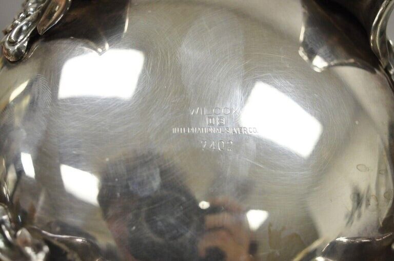 Wilcox International Silver Co Silver Plated Tea Set w/ Serving Tray - 5 pc Set