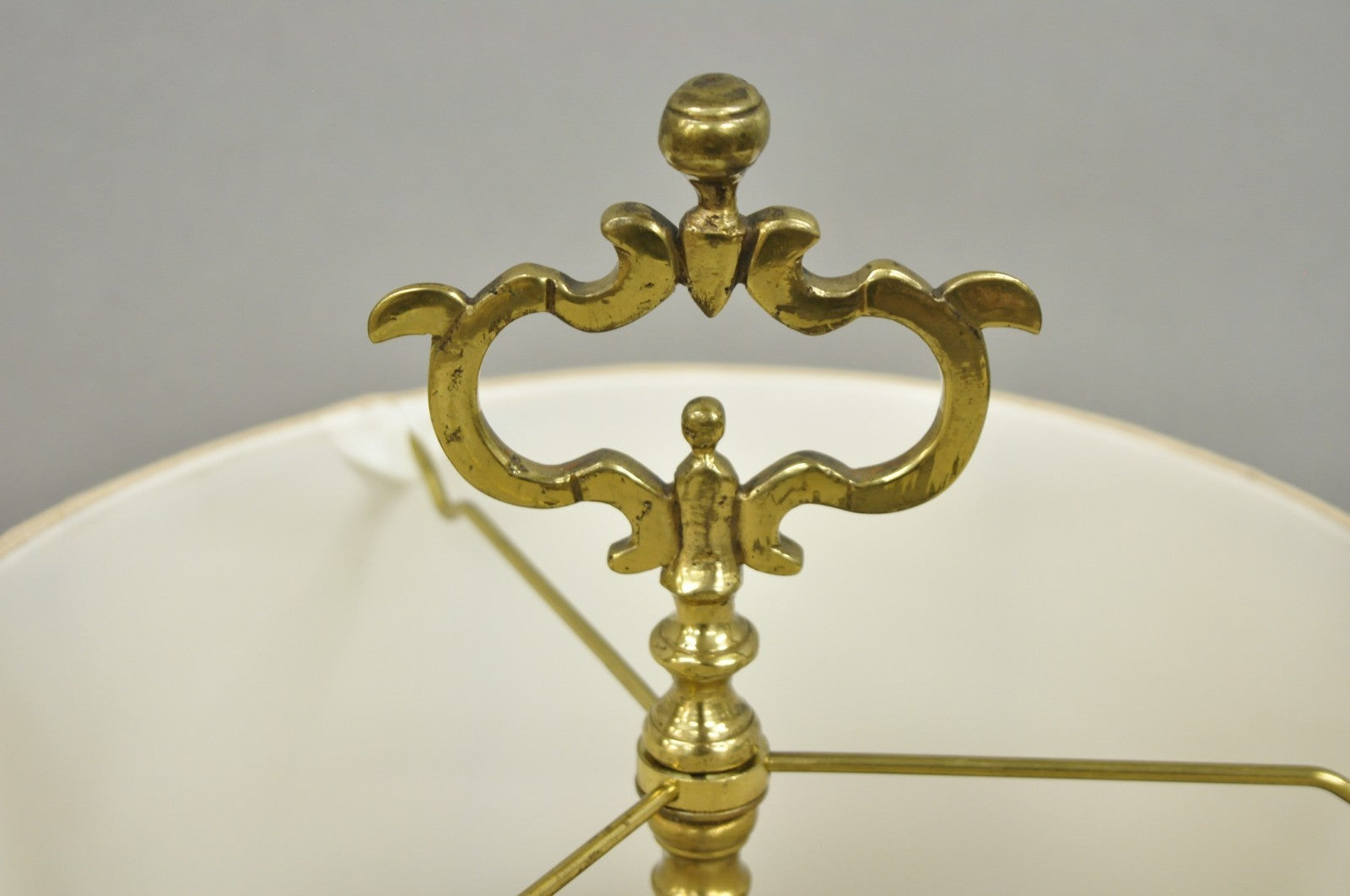 Vintage Middle Eastern Brass Genie Oil Lamp Candelabra Table Lamp w/ Shade