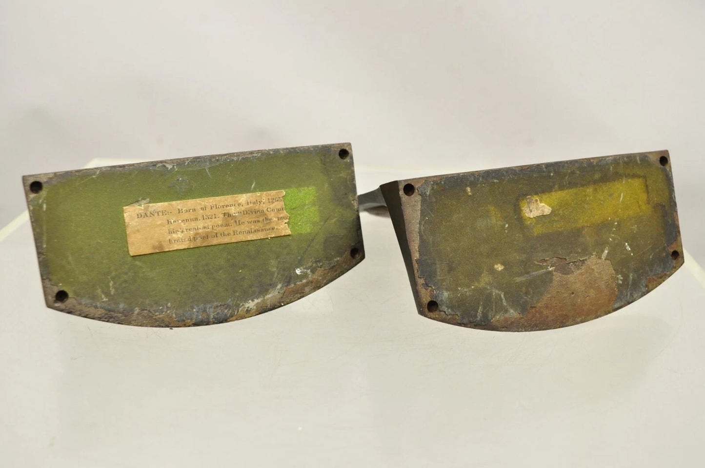 Vintage Bradley & Hubbard Cast Iron Dante and Homer Bookends - a Pair