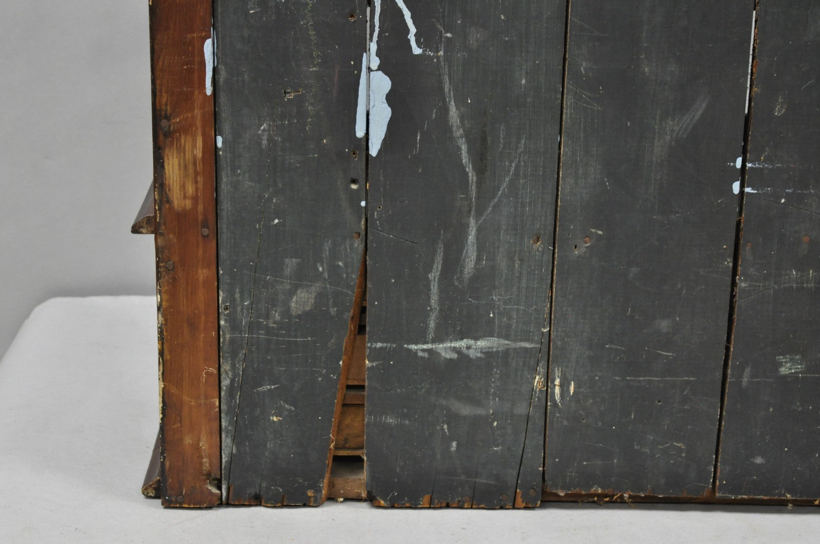 American Colonial Walnut Salesman Sample Apothecary Cupboard Display Cabinet