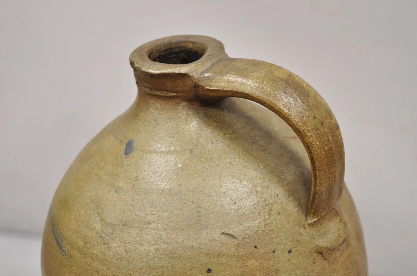 Antique Stoneware Pottery 2 Gallon Water Jug Pitcher Cobalt Blue Painted "2"