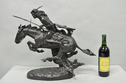 Frederic Remington "Cheyenne" Lost Wax Cast Bronze Native American Sculpture