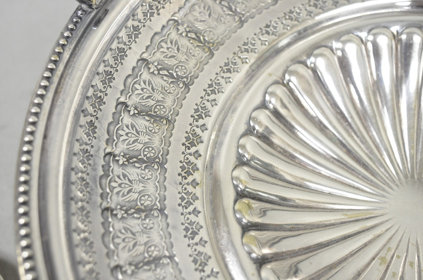 Antique Walker & Hall Silver Plated Swing Handle Pedestal Fruit Bride's Basket