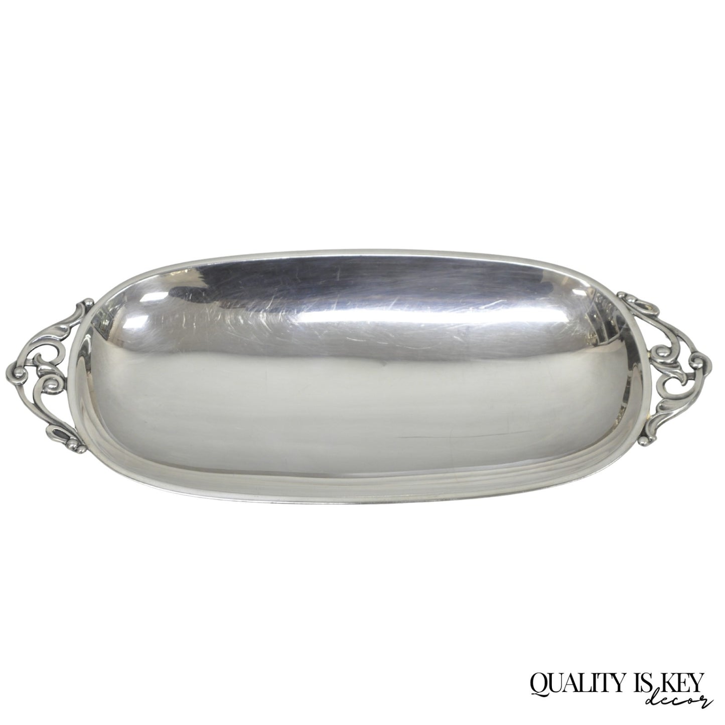 Vintage Denmark Gidom Fraberg Designed Silver Plated Narrow Trinket Candy Dish