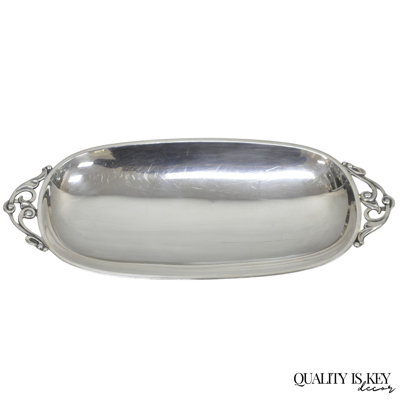 Vintage Denmark Gidom Fraberg Designed Silver Plated Narrow Trinket Candy Dish