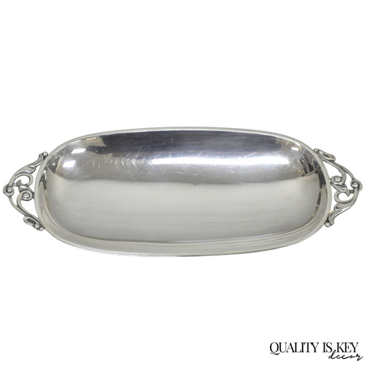 Vintage Denmark Gidom Fraberg Designed Silver Plated Narrow Trinket Candy Dish