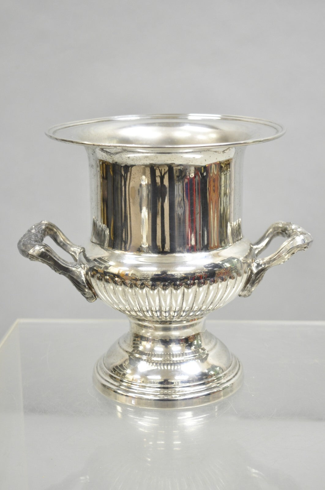 Vintage Victorian Silver Plated Trophy Cup Champagne Wine Chiller Ice Bucket
