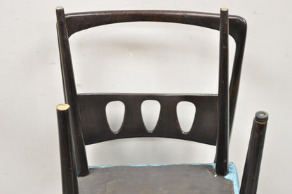 Vintage Italian Mid Century Modern Ico Parisi Style Dining Chairs - Set of 4