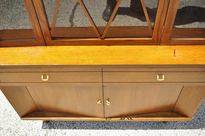 Raymond Loewy Mengel Mid Century Modern Sculpted Oak Bookcase China Cabinet