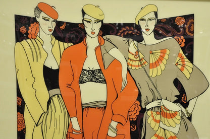 Vintage 1975 Polycast Acrylic Large Vogue Women's Fashion Retro Wall Art