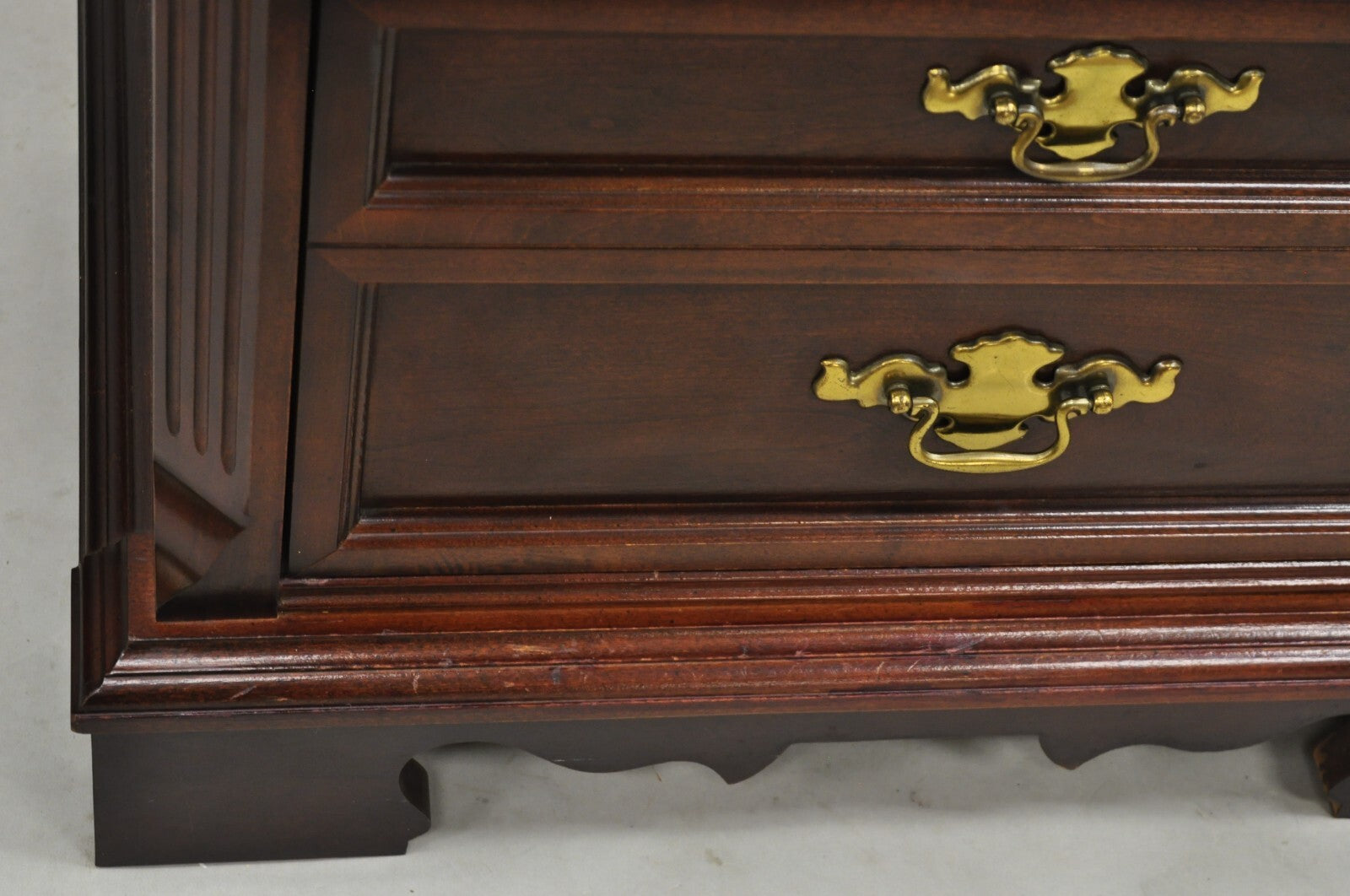 Bassett Furniture Eden House 2 Drawer Cherry Nightstand Bedside Table - a Pair
