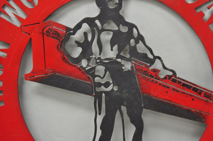 Iron Workers 361 Brooklyn & Long Island Hanging Wall Steel Black Metal Plaque