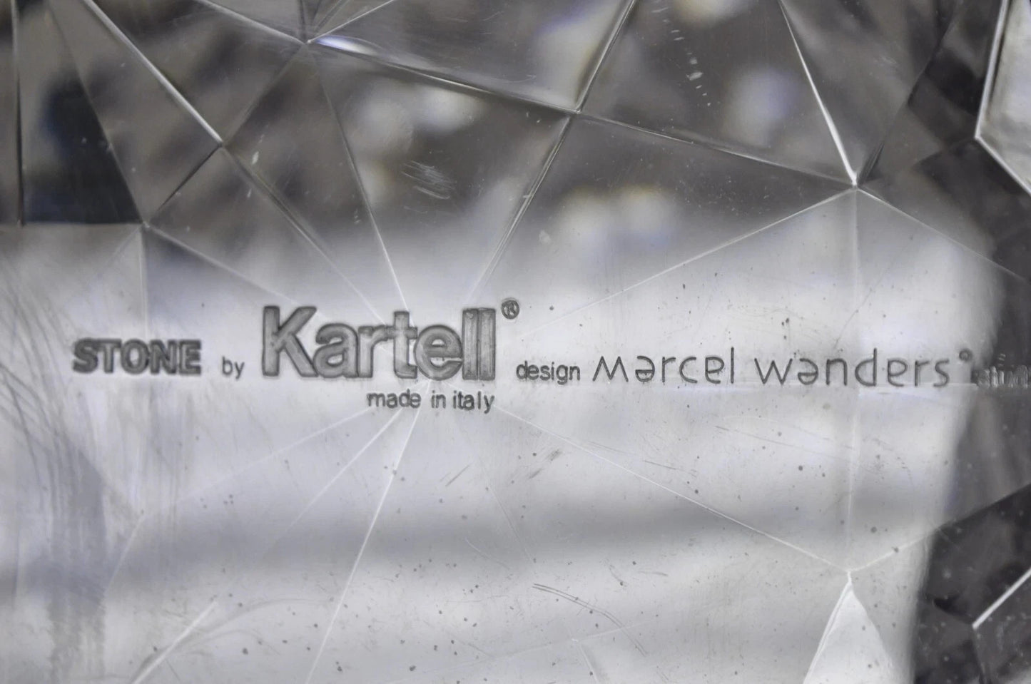 Marcel Wanders for Kartell Italy Clear PMMA Hourglass "Stone" Stool - a Pair
