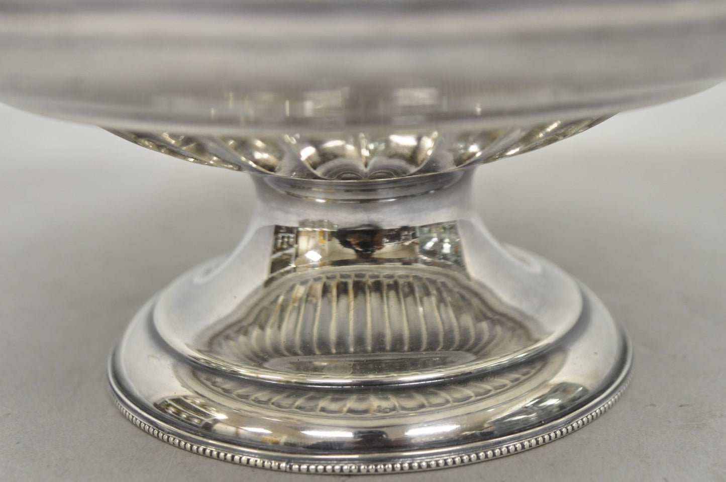 Antique Walker & Hall Silver Plated Swing Handle Pedestal Fruit Bride's Basket