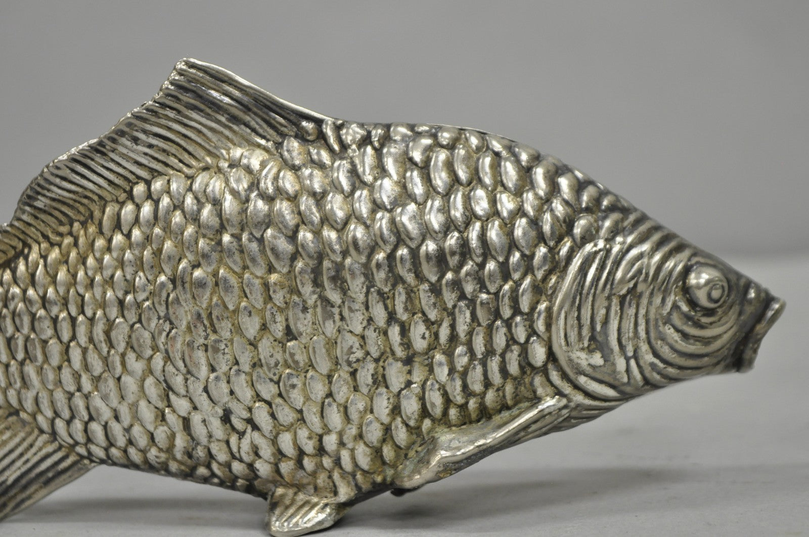 Vintage Italian Hollywood Regency Silver Plated Figural Koi Fish Napkin Holder