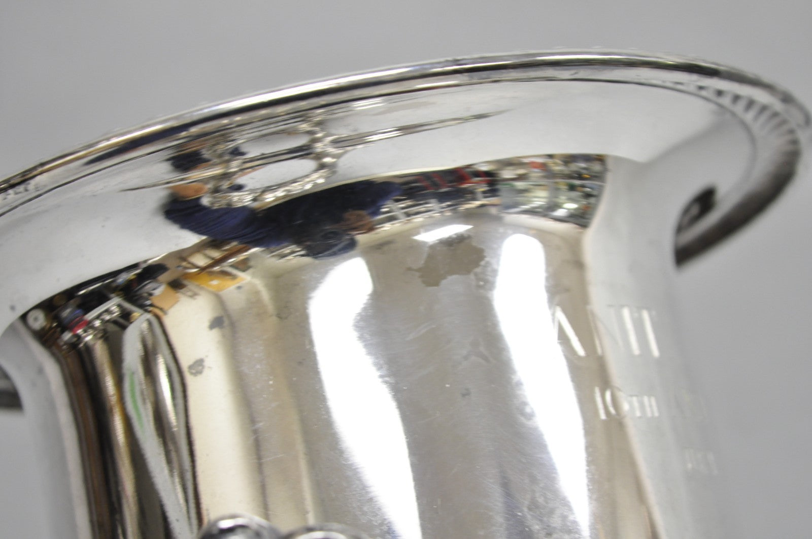 Vintage Silver Plated Trophy Cup Urn Champagne Chiller Ice Bucket 10 Anniversary
