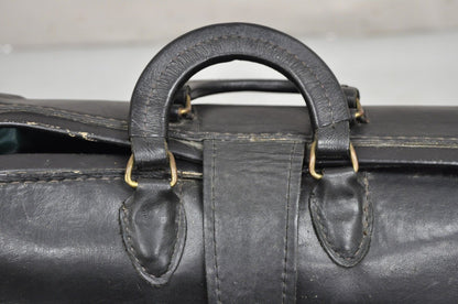 Vintage Cheney England PCI USA 25216 C4 Black Leather Traveling Doctors Bag