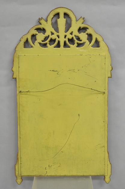 Antique French Neoclassical Style Gold Gilt Gesso Arrow & Wreath Wall Mirror