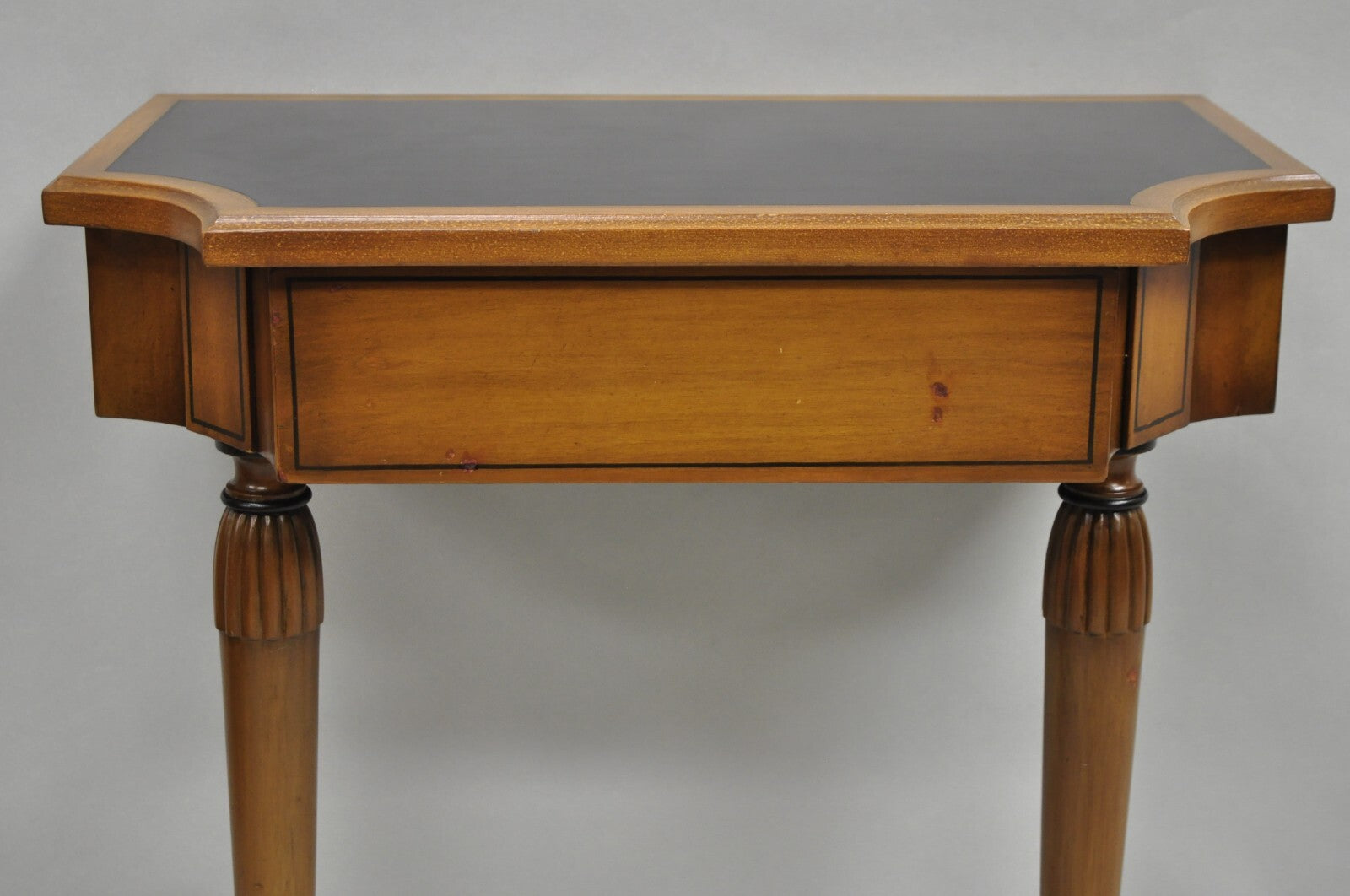 Vintage French Regency Style Cherry Small Wall Mount Console Table w/ Drawer