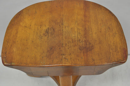 Vintage Mid Century Modern Mahogany Adolf Loos Theban Style Tripod Saddle Stool